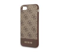 Guess Housse 4G Bottom Stripe Collection Marron - iPhone SE 2020 / 8 / 7