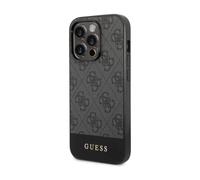 Guess Housse 4G Bottom Stripe Metal Logo Gris - iPhone 14 Pro Max