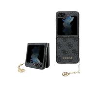 Étui pour Téléphone Portable Coque pour Galaxy Z Clapet 5 Guess Doré Chaîne Gris