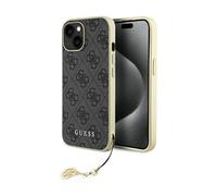 Guess Housse 4G Charms Collection Gris - iPhone 15