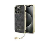 Guess Housse 4G Charms Collection Gris - iPhone 15 Pro