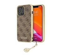 Guess Housse 4G Charms Collection Marron - iPhone 13 Pro Max