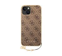 Guess Housse 4G Charms Collection Marron - iPhone 14