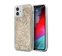 Guess Housse 4G Liquid Glitter Gold - iPhone 12 Mini