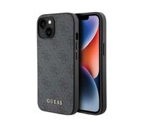 Guess Housse 4G Logo métal or gris - iPhone 15 Plus