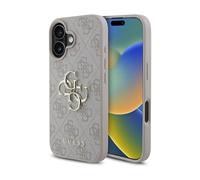 Guess Guess Coque 4G Metal Logo iPhone 16 Rose