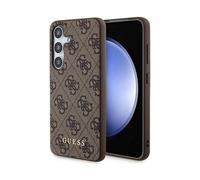 Guess Coque Compatible avec Samsung Galaxy A35 - Coque Rigide 4G Logo Or Couverture arrière Marron