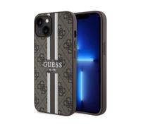 Guess Housse 4G Stripe Pour Magsafe Marron - iPhone 14 Plus