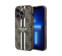 Guess Housse 4G Stripe Pour Magsafe Marron - iPhone 14 Pro