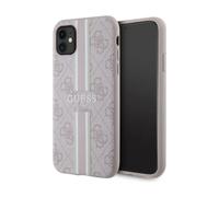 Guess Housse 4G Stripe Pour Magsafe Rose - iPhone 11