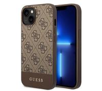 GUESS Housse Arrière Compatible Apple iPhone 14 En Cuir Synthétique Logo