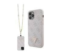 Guess Housse Crossbody 4G Metal Logo Rose - iPhone 12 / 12 Pro