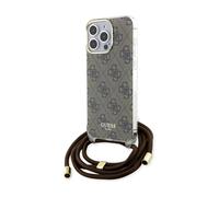 Guess Housse Crossbody Cord 4G Print Marron - iPhone 15 Pro Max