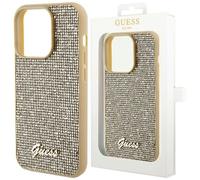 Guess Étui Rigide Disco Métal Écriture pour IPHONE 15 14 13 6,1 " Or