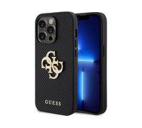 CG Mobile Guess Coque PU perforée 4G Glitter pour iPhone 15 Pro Max (Noir)