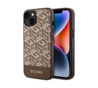 Guess Housse Gcube Stripes Pour Magsafe Marron - iPhone 14 Plus