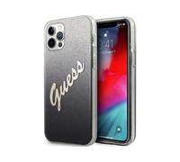 Guess Guhcp12Lpcuglsbk Iphone 12 Pro Max 6.7 Black/Black Hardcase Glitter Gradient Script