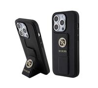 CG Mobile GUHCP15 Guess Gripstand Saffiano Coque pour iPhone 15 Pro Max Noir