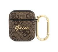 Guess Housse GUA24GSMW 4G Script Métal Marron - AirPods