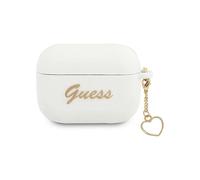 Guess GUAPLSCHSH FEA3SILRE Coque de Protection en Silicone pour AirPods Pro Blanc Rouge