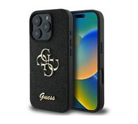 Guess Housse GUHCP16XHG4SGK Fixed Glitter Big 4G Noir - iPhone 16 Pro Max