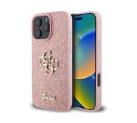 CG Mobile Guess GUHCP16XHG4SGP Coque pour iPhone 16 Pro Max 6,9" Rose Rigide Fixé Paillettes Big 4G