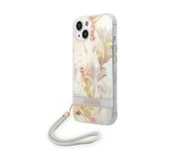 Guess Housse GUOHCP14SHFLSU Flower Strap Hardcase Violet - iPhone 14