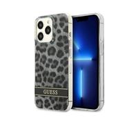 Guess Housse Leopard Electro Stripe Gris - iPhone 13 Pro