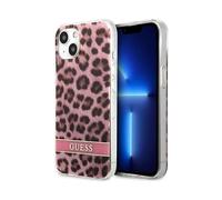 Guess Housse Leopard Electro Stripe Rose - iPhone 13