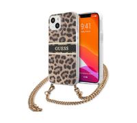 Guess Housse Leopard Gold Stripe Crossbody - iPhone 13 mini