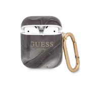Guess Housse Marble Design Noir - Pour AirPods