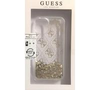 Guess Housse Rigide Liquide Paillettes 4G Logo Or pour IPHONE 12 Mini 5,4 "