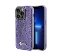 Guess Housse Sequin Script Métal Violet - iPhone 13 Pro Max