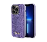 Guess Housse Sequin Script Métal Violet - iPhone 15 Pro Max