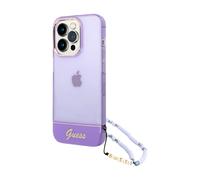 Guess Housse Translucide Pearl Strap Violet - iPhone 14 Pro Max