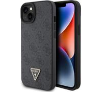 Guess HoussePolyuréthane4G Strass Triangle Métal Logo iPhone 15 Plus Noir
