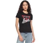 Guess Icon W4YI32 I3Z14 JBLK T-shirt pour femme (FR/ES, lettres, S, régulier, noir)