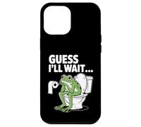 Guess I'll Wait Funny Frog Salle de Bain Humour Coque pour iPhone 12 Pro Max
