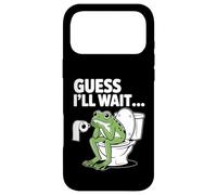 Guess I'll Wait Funny Frog Salle de Bain Humour Coque pour iPhone 17 Pro Max