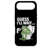 Guess I'll Wait Funny Frog Salle de Bain Humour Coque pour iPhone Air