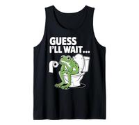 Guess I'll Wait Funny Frog Salle de Bain Humour Débardeur