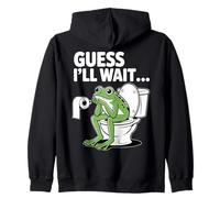 Guess I'll Wait Funny Frog Salle de Bain Humour Sweat à Capuche