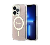 Étui Guess pour iPhone 15 Pro 6.1 rose étui rigide IML 4G MagSafe