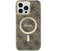 CG Mobile Guess HC Magfit 4G Coque pour iPhone 15 Pro Max (Marron)