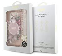 Guess IML Flowers Strap Case with MagSafe for iPhone 17 6.3"" Pink - GUHMP17SHFWBRCESP