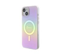 Guess IML Iridescent MagSafe case pour iPhone 15 Plus - rose