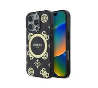 Guess IML Peony On 4G Background Case with MagSafe for iPhone 16 Pro 6.3"" Black - GUHMP16LH4PYEEK