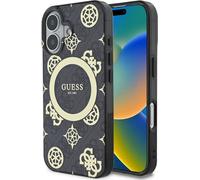 Guess Iml Peony On 4G Background Magsafe Case For Iphone 16 - Black