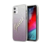 Guess iPhone 12 Mini Housse, Rose - Glitter Gradient Script