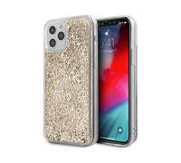 Guess iPhone 12 Pro Max Housse, Or - 4G Liquid Glitter